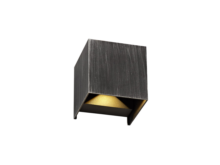 Regal Lighting SL-2087 2 Light Outdoor LED Wall Light Black And Silver IP54