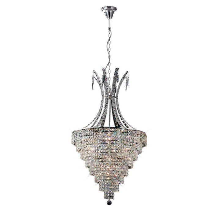 Diyas Kanya Pendant 10 Light E14 Polished Chrome/Crystal • IL30049