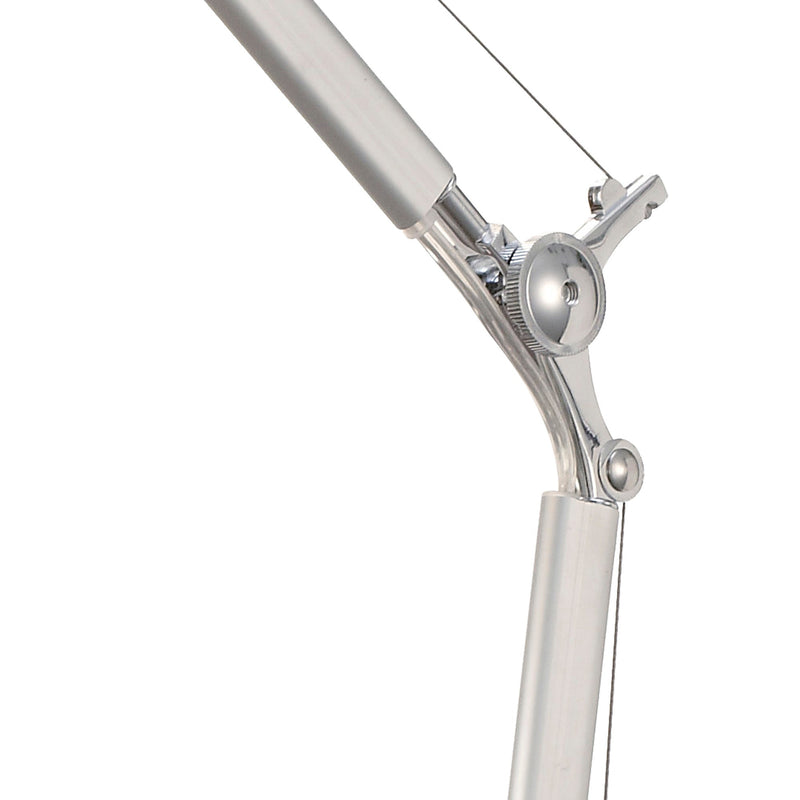 Deco Karis Adjustable Switched Wall Light 1 Light E27 Silver/Polished Chrome c/w Cream Pearl Shade • D0234