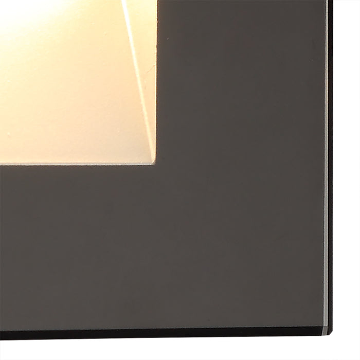Regal Lighting SL-1629 1 Light LED Outdoor Recessed Wall Light Black IP65