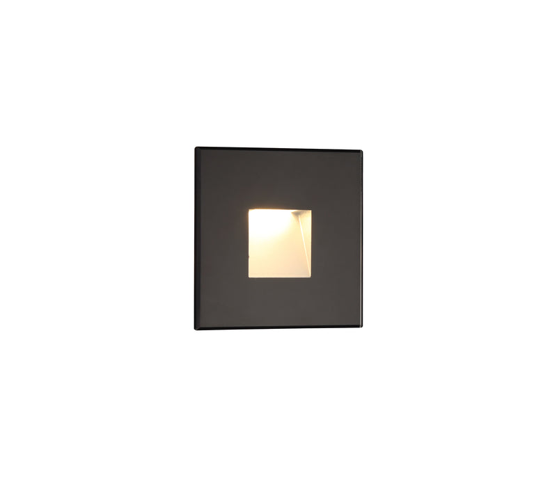 Regal Lighting SL-1629 1 Light LED Outdoor Recessed Wall Light Black IP65
