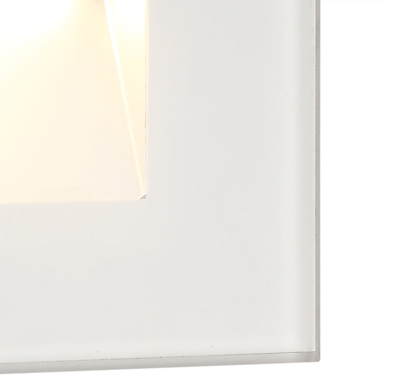 Regal Lighting SL-1628 1 Light LED Outdoor Recessed Wall Light White IP65