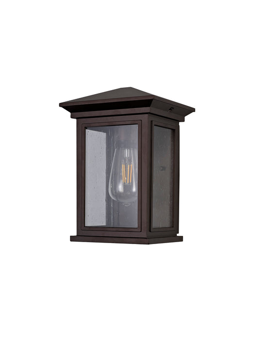 Regal Lighting SL-1859 1 Light Flush Outdoor Wall Light Antique Bronze With A Clear Seeded Glass IP54