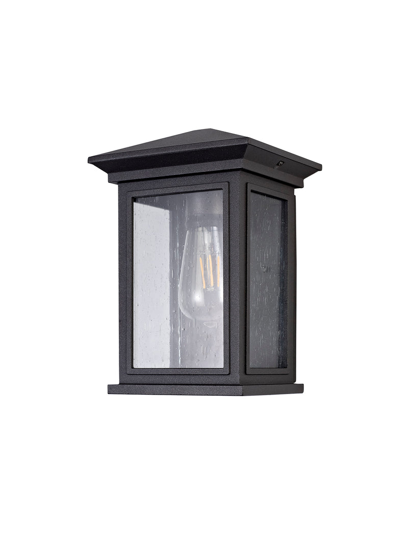 Regal Lighting SL-1858 1 Light Flush Outdoor Wall Light Anthracite With A Clear Seeded Glass IP54