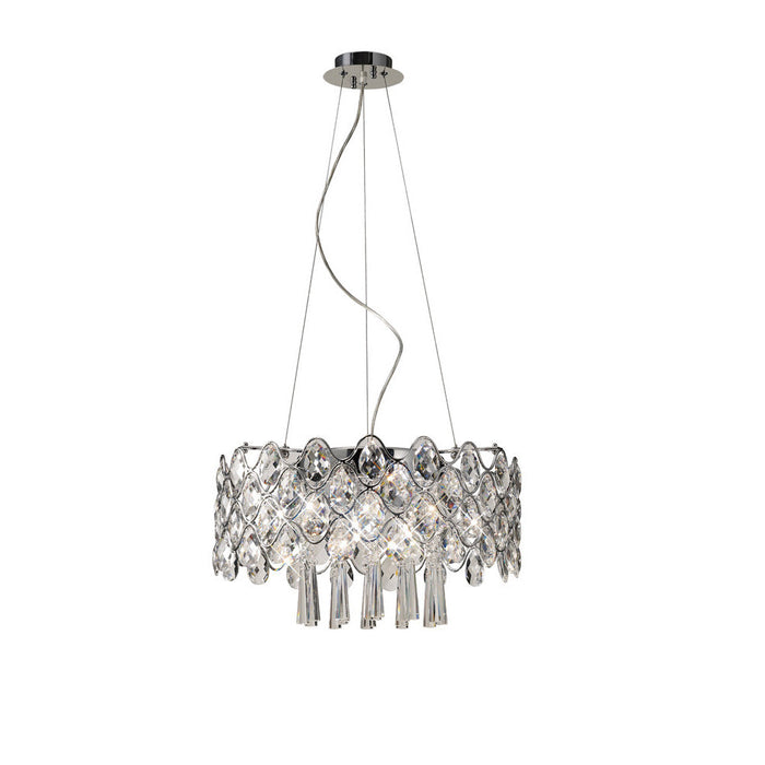 Diyas Kenzie Pendant 10 Light G9 Polished Chrome/Crystal • IL31061/G9