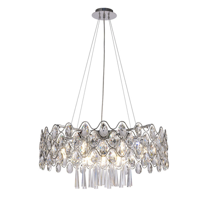 Diyas Kenzie Pendant 16 Light G9 Polished Chrome/Crystal • IL31062/G9