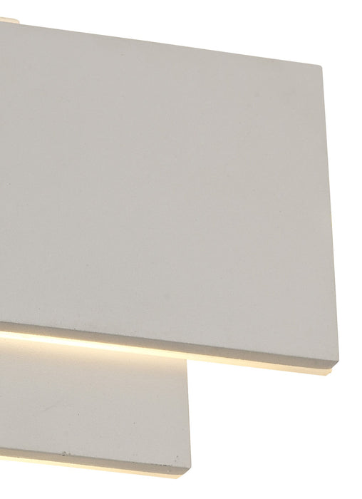 Deco Kiania Wall Light Rectangular, 12W LED 3000K, Sand White, 490lm, 3yrs Warranty • D0448