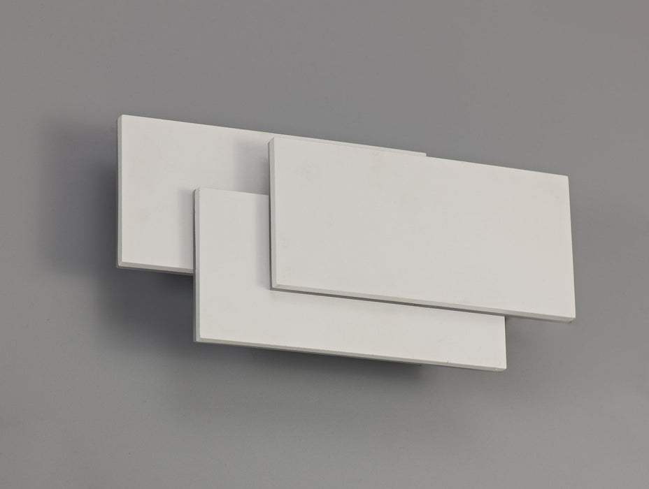 Deco Kiania Wall Light Rectangular, 12W LED 3000K, Sand White, 490lm, 3yrs Warranty • D0448