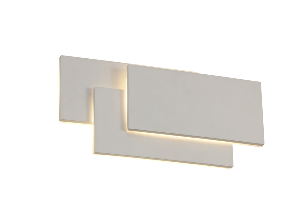 Deco Kiania Wall Light Rectangular, 12W LED 3000K, Sand White, 490lm, 3yrs Warranty • D0448