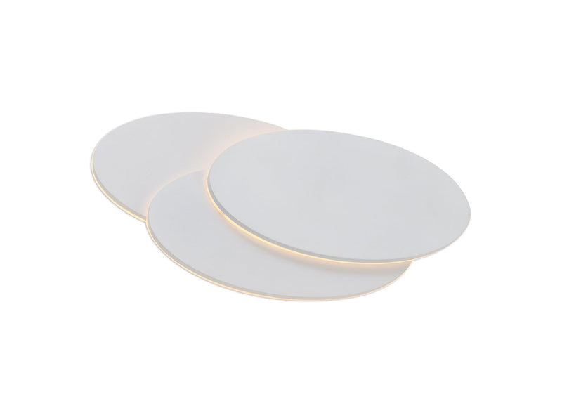 Deco Kiania Wall Light Oval, 12W LED 3000K, Sand White, 490lm, 3yrs Warranty • D0449