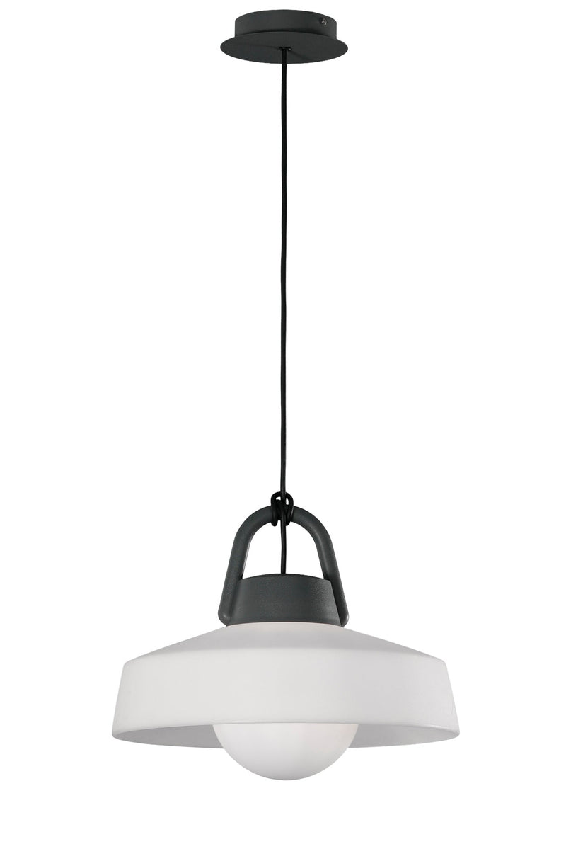Mantra M6212 Kinke Pendant, 1 x E27, IP65, Anthracite, 2yrs Warranty • M6212