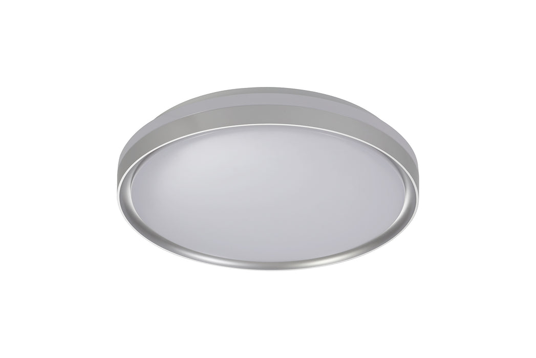 Regal lighting SL-1701 1 Light 40cm Flush LED Ceiling Light Silver/White IP44