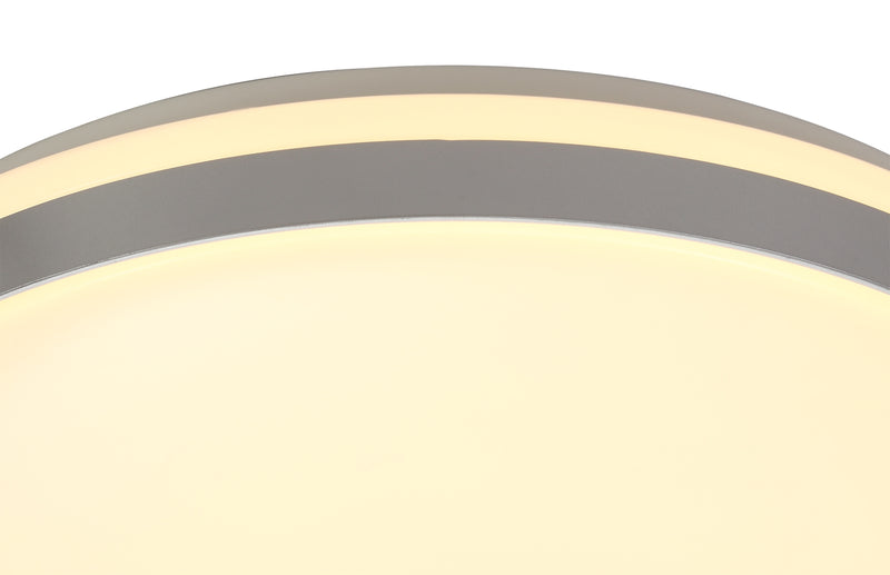 Regal lighting SL-1700 1 Light 50cm Flush LED Ceiling Light Silver/White IP44