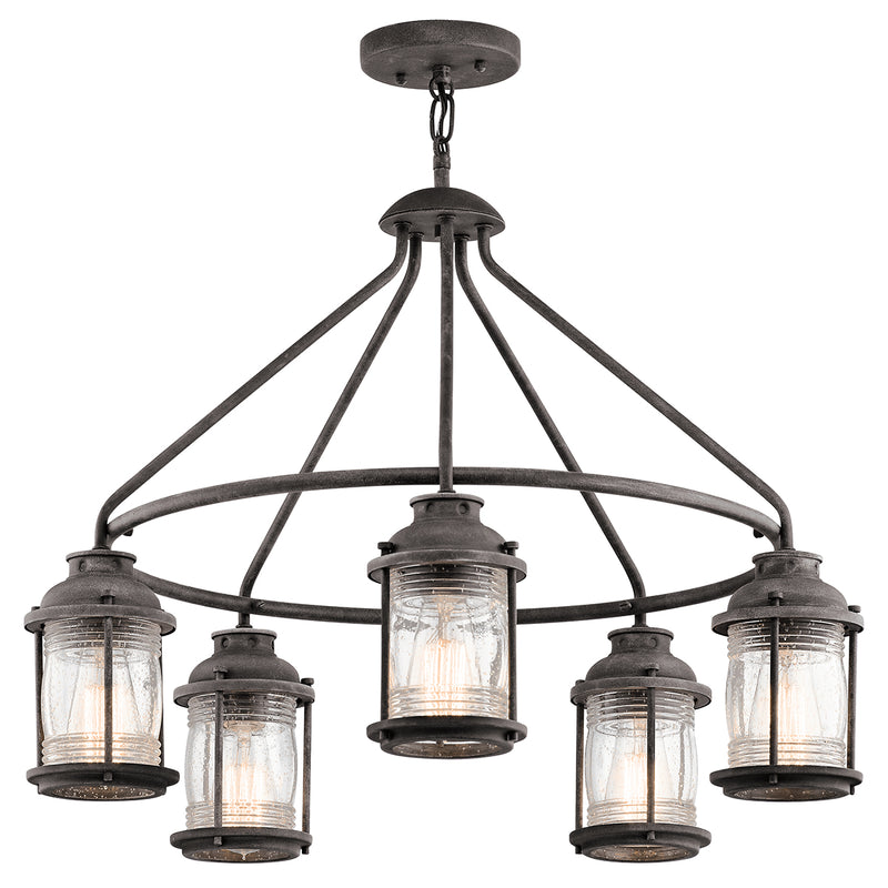 zinc outdoor chandelier