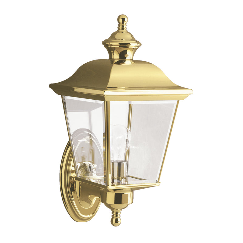 brushed brass outdoor wall light