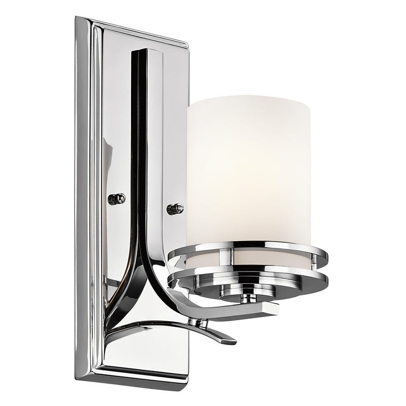 polished chrome wall light