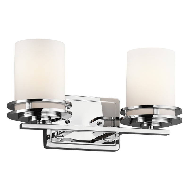polished chrome wall light