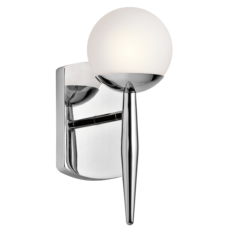 polished chrome wall light