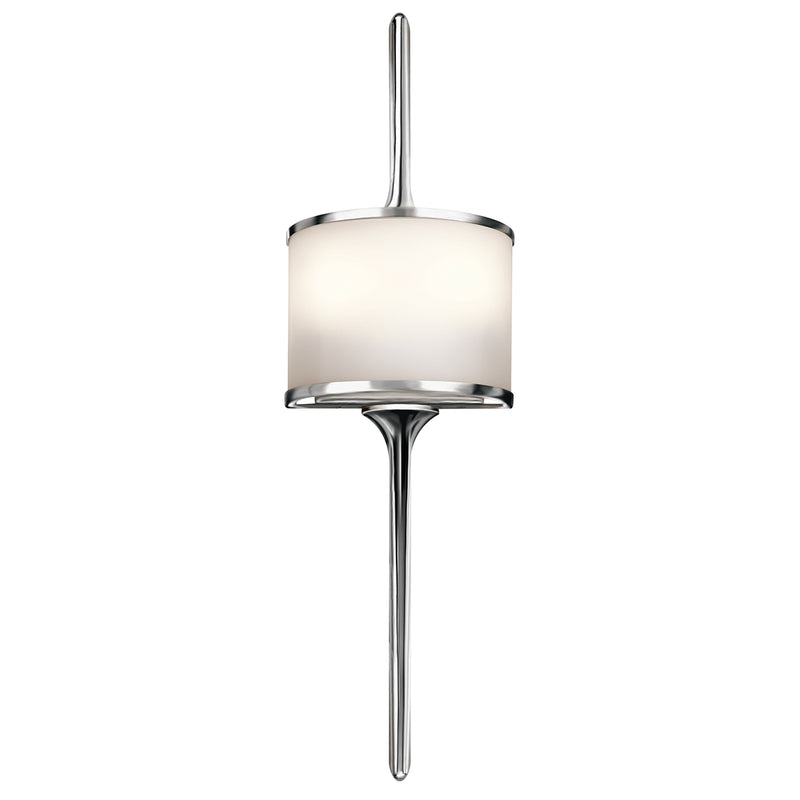 polished chrome wall light