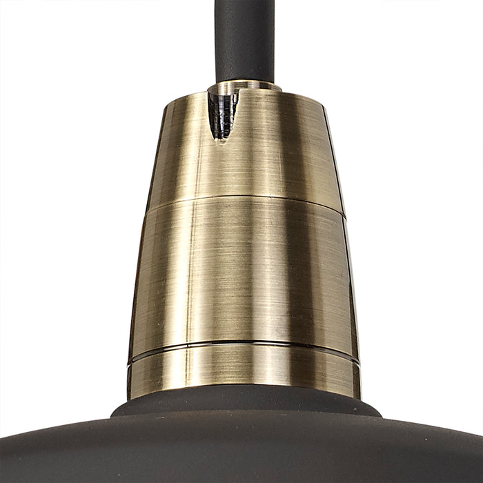 Regal Lighting SL-1609 1 Light Outdoor Wall Light Matt Black & Antique Brass IP65