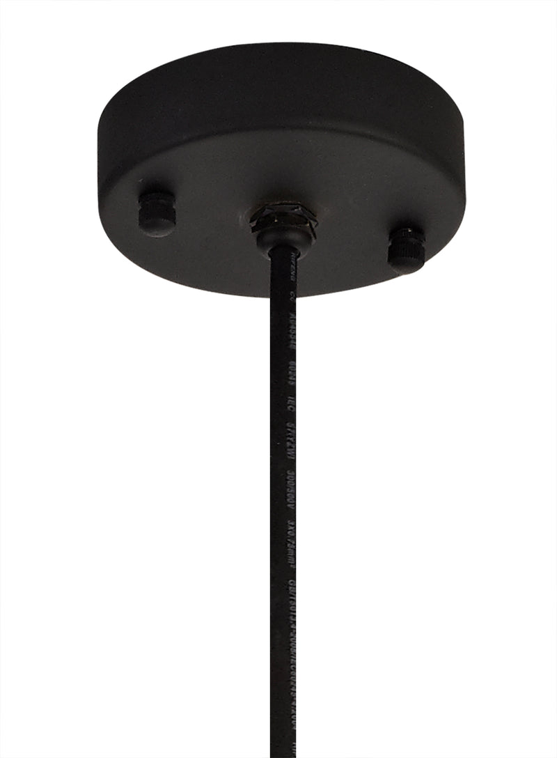 Regal Lighting SL-1608 1 Light Outdoor Ceiling Pendant Matt Black & Antique Brass IP65