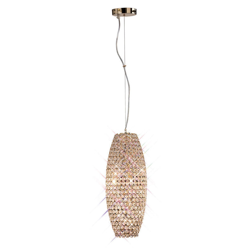 Diyas Kos Pendant 4 Light G9 French Gold/Crystal • IL30765