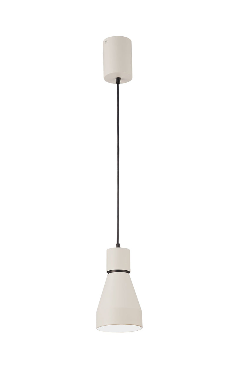 Mantra Fusion M5621 Kos Pendant Small 11cm Round 1 x E27, Matt White • M5621