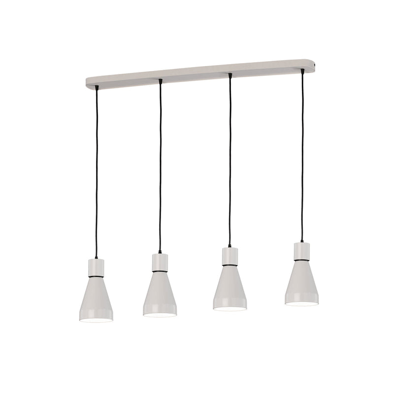 Mantra Fusion M5840 Kos Linear Pendant 4L 4 x E27 Max 40W, White/ Black • M5840