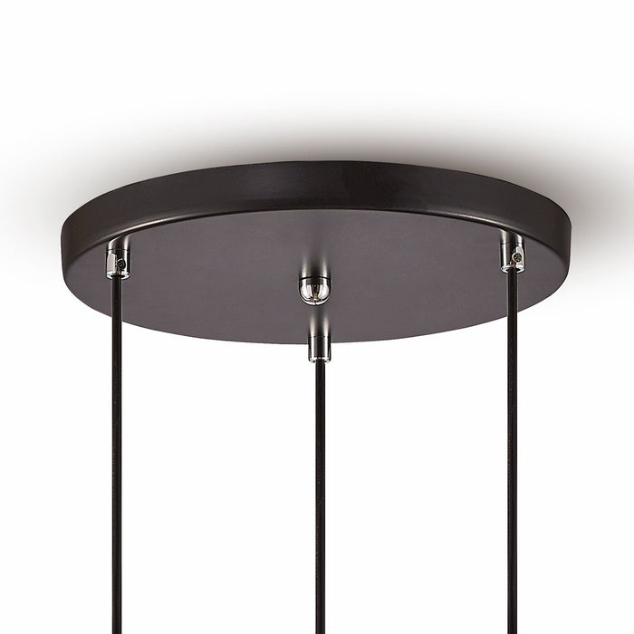 Deco Kristoff Pendant 3 Light E27 Black • D0139