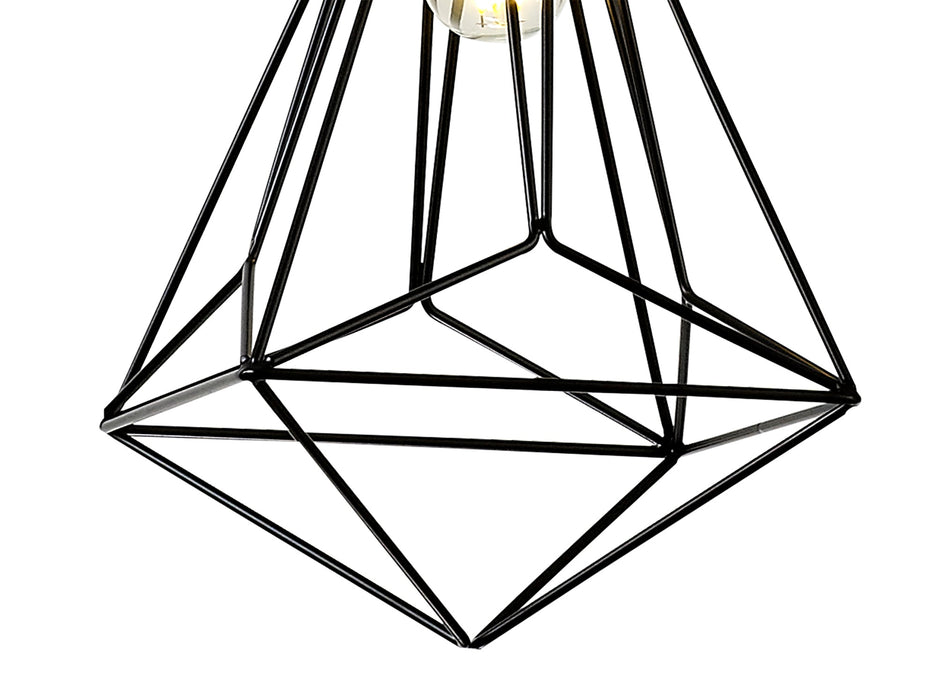 Deco Kristoff Linear Pendant 3 Light E27 Black • D0488