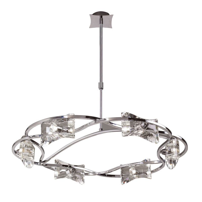 Mantra M0887 Kromo Telescopic 6 Light G9 Round, Polished Chrome • M0887