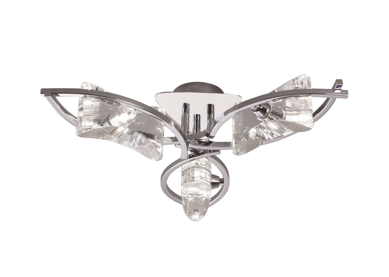 Mantra M0891 Kromo Ceiling 3 Light G9, Polished Chrome • M0891