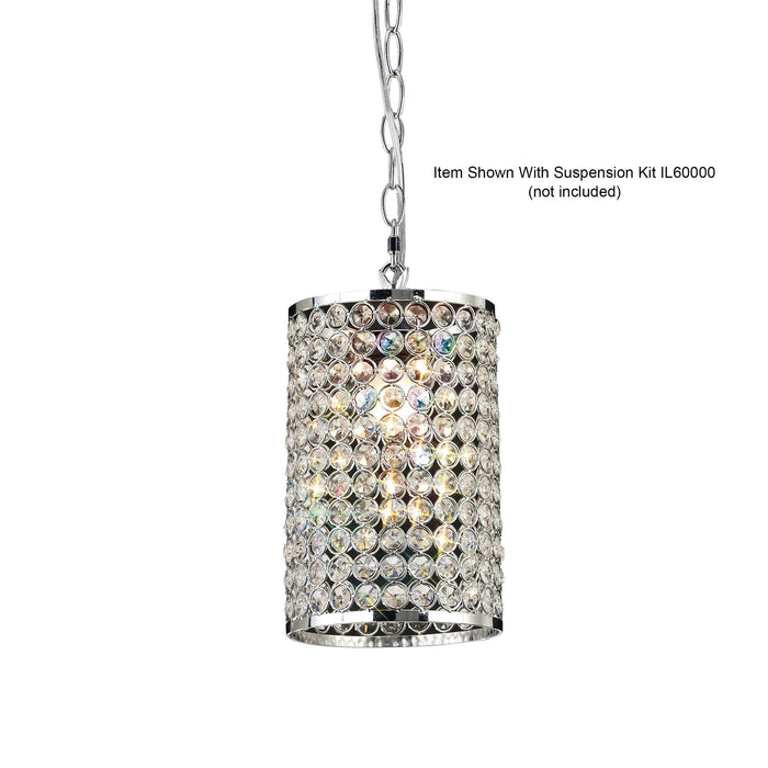 Diyas Kudo Cylinder Non-Electric SHADE ONLY Polished Chrome/Crystal • IL60002