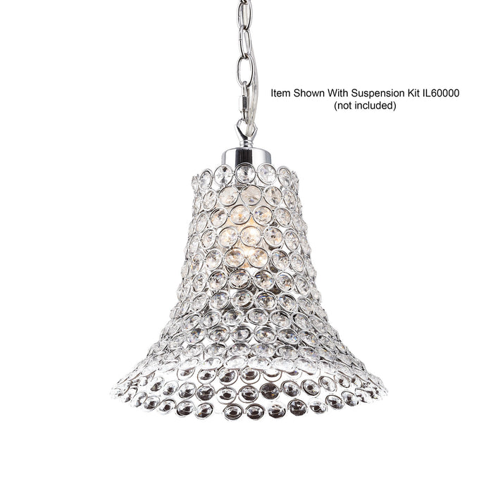 Diyas Kudo Crystal Cone Non-Electric SHADE ONLY Polished Chrome/Crystal • IL60010
