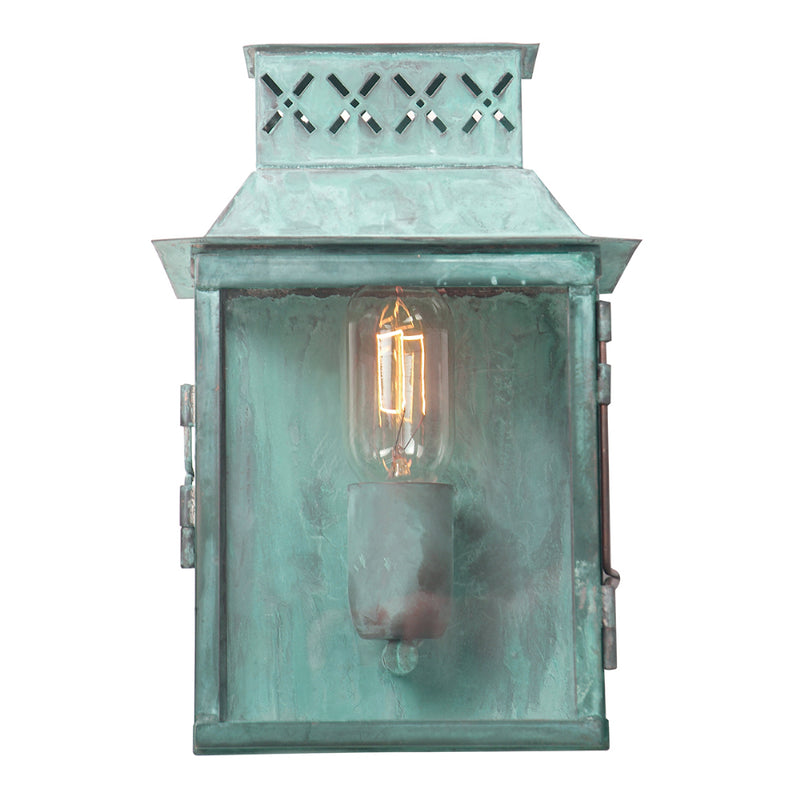 aged brass outdoor wall light