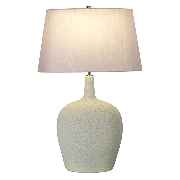 Elstead Lighting LAMBETH-TL Lambeth Single Light Table Lamp Complete With Silver Faux Silk Shade