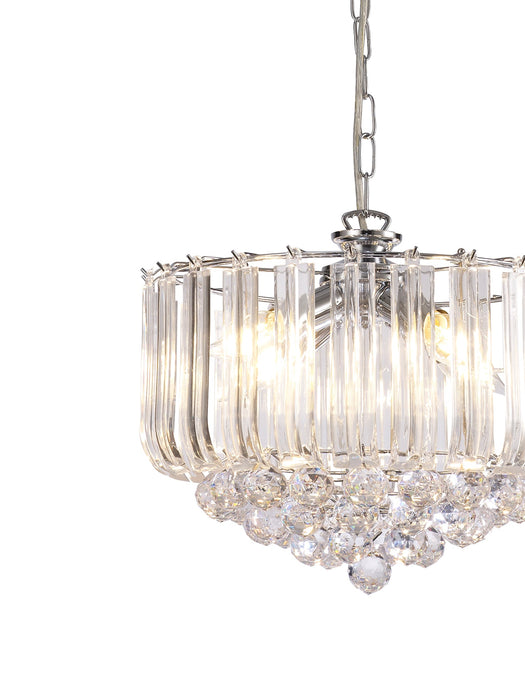 Deco Lana Pendant With Acrylic Spheres, 3 Light E14 Polished Chrome Finish • D0419