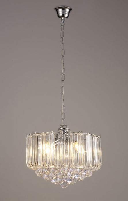 Deco Lana Pendant With Acrylic Spheres, 3 Light E14 Polished Chrome Finish • D0419