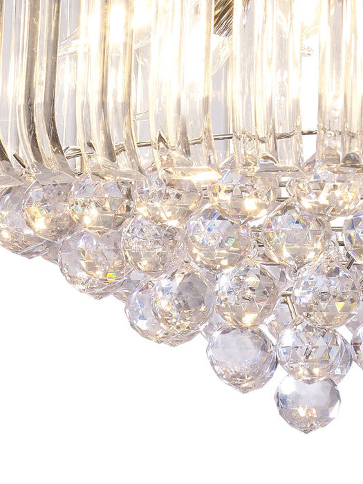 Deco Lana Pendant With Acrylic Spheres, 5 Light E14 Polished Chrome Finish • D0420