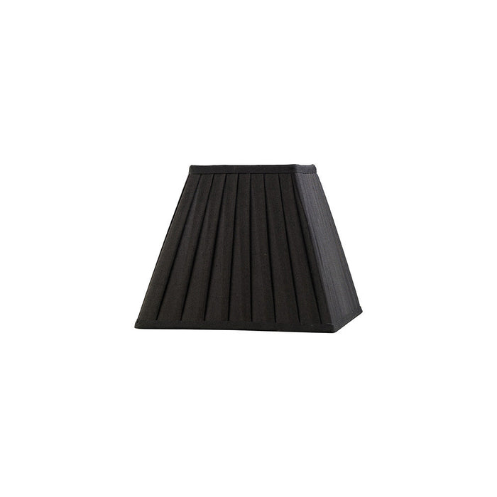 Diyas Leela Square Pleated Fabric Shade Black 100/200mm x 156mm • ILS20221