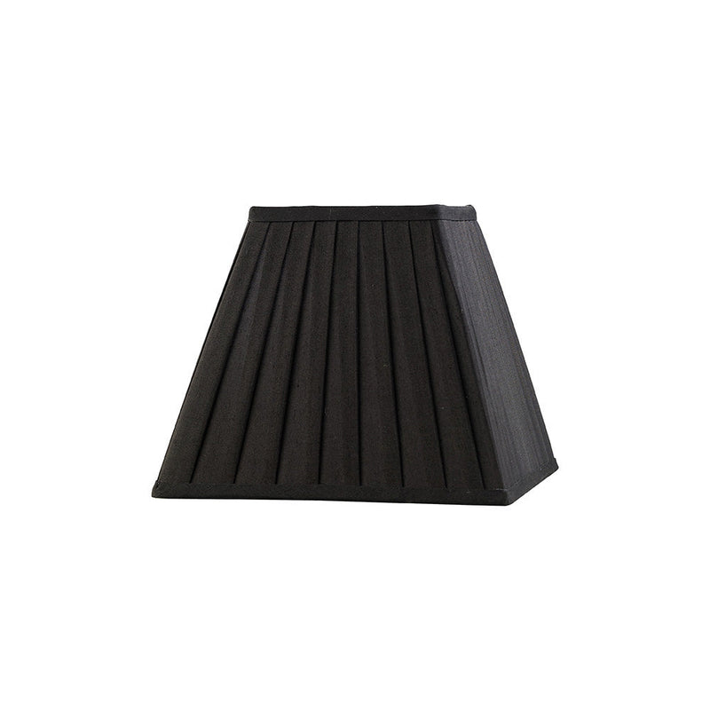 Diyas Leela Square Pleated Fabric Shade Black 138/250mm x 206mm • ILS20222