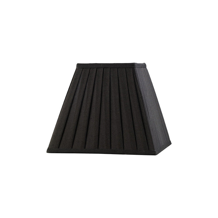 Diyas Leela Square Pleated Fabric Shade Black 138/250mm x 206mm • ILS20222