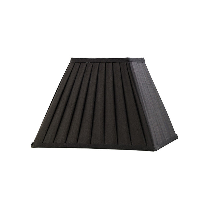 Diyas Leela Square Pleated Fabric Shade Black 150/300mm x 225mm • ILS20223