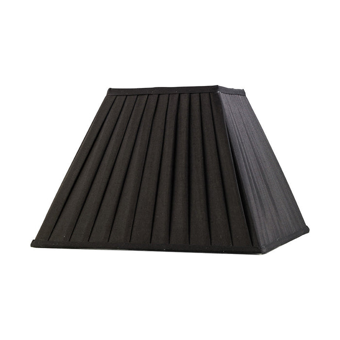 Diyas Leela Square Pleated Fabric Shade Black 175/350mm x 250mm • ILS20224