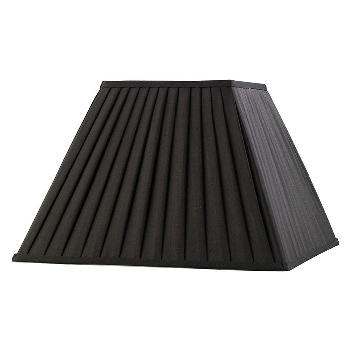 Diyas Leela Square Pleated Fabric Shade Black 200/400mm x 275mm • ILS20225