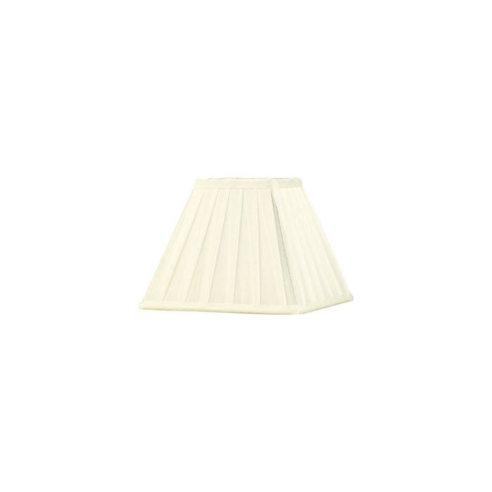 Diyas Leela Square Pleated Fabric Shade Ivory 100/200mm x 156mm • ILS20226
