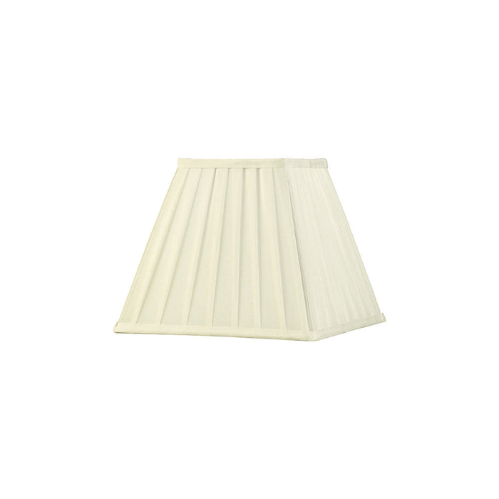 Diyas Leela Square Pleated Fabric Shade Ivory 138/250mm x 206mm • ILS20227