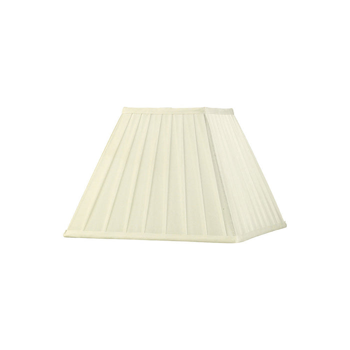 Diyas Leela Square Pleated Fabric Shade Ivory 150/300mm x 225mm • ILS20228