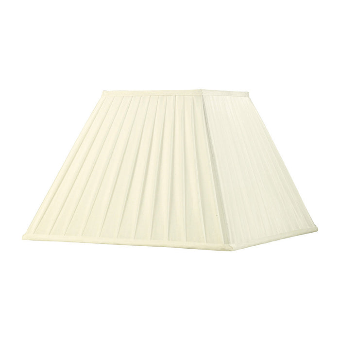 Diyas Leela Square Pleated Fabric Shade Ivory 200/400mm x 275mm • ILS20230