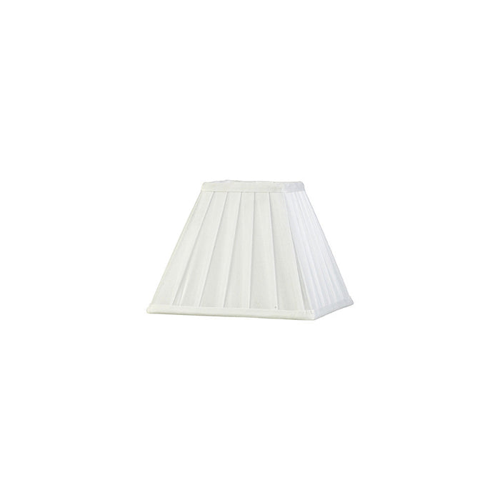 Diyas Leela Square Pleated Fabric Shade White 100/200mm x 156mm • ILS20231